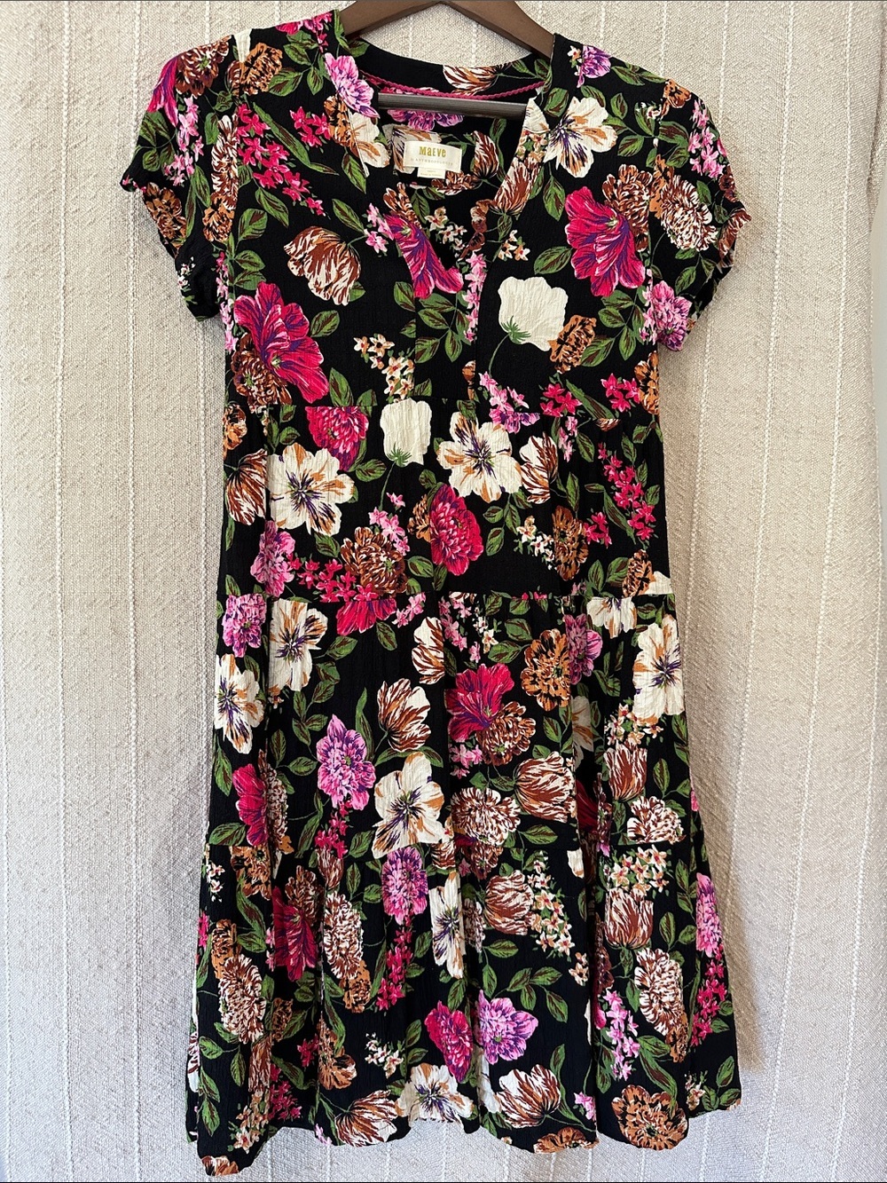 Mauve Summer Dress in Beautiful Crepe size Small